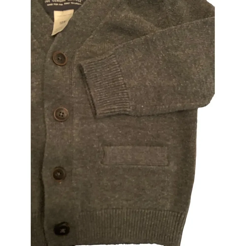 OshKosh Gray 4-Button V-Neck Cardigan. 18 Months.